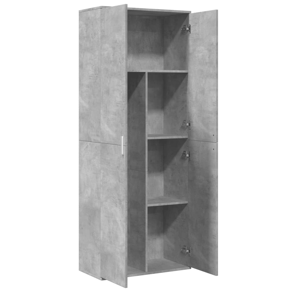Dulap înalt, gri beton, 70x35x180 cm, lemn prelucrat GartenMobel Dekor
