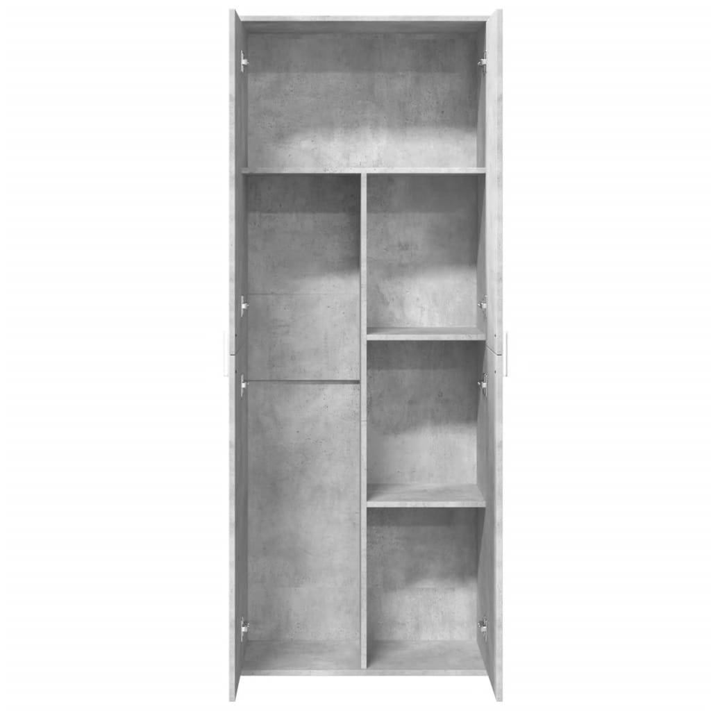 Dulap înalt, gri beton, 70x35x180 cm, lemn prelucrat GartenMobel Dekor