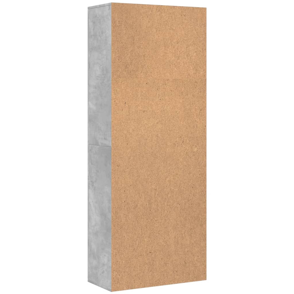 Dulap înalt, gri beton, 70x35x180 cm, lemn prelucrat GartenMobel Dekor