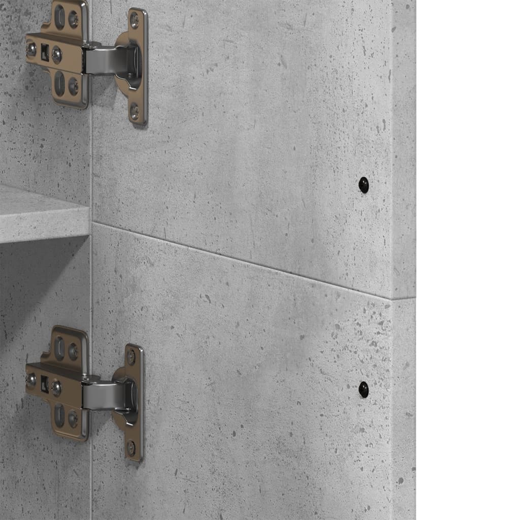 Dulap înalt, gri beton, 70x35x180 cm, lemn prelucrat GartenMobel Dekor