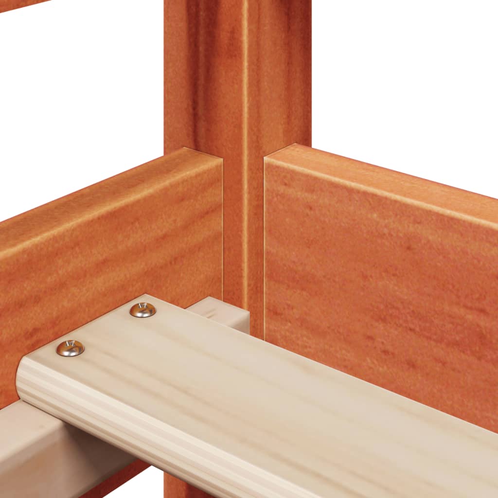 Pat de zi cu acoperiș maro ceruit 80x200cm lemn masiv pin GartenMobel Dekor