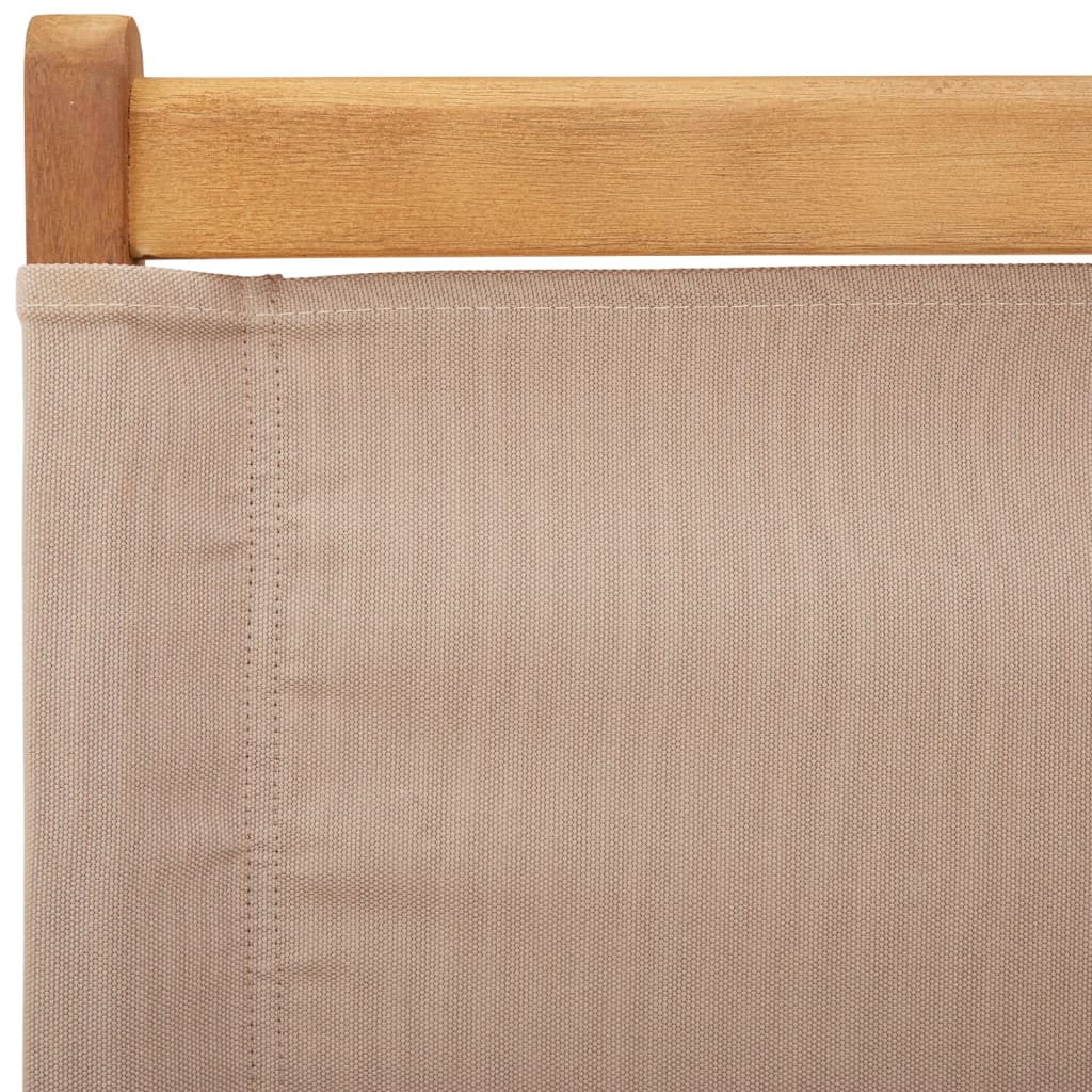 Scaune de grădină 2 buc., taupe, lemn masiv acacia și textil GartenMobel Dekor