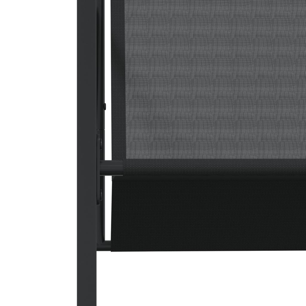 Set mobilier de grădină, 13 piese, negru, textilenă GartenMobel Dekor