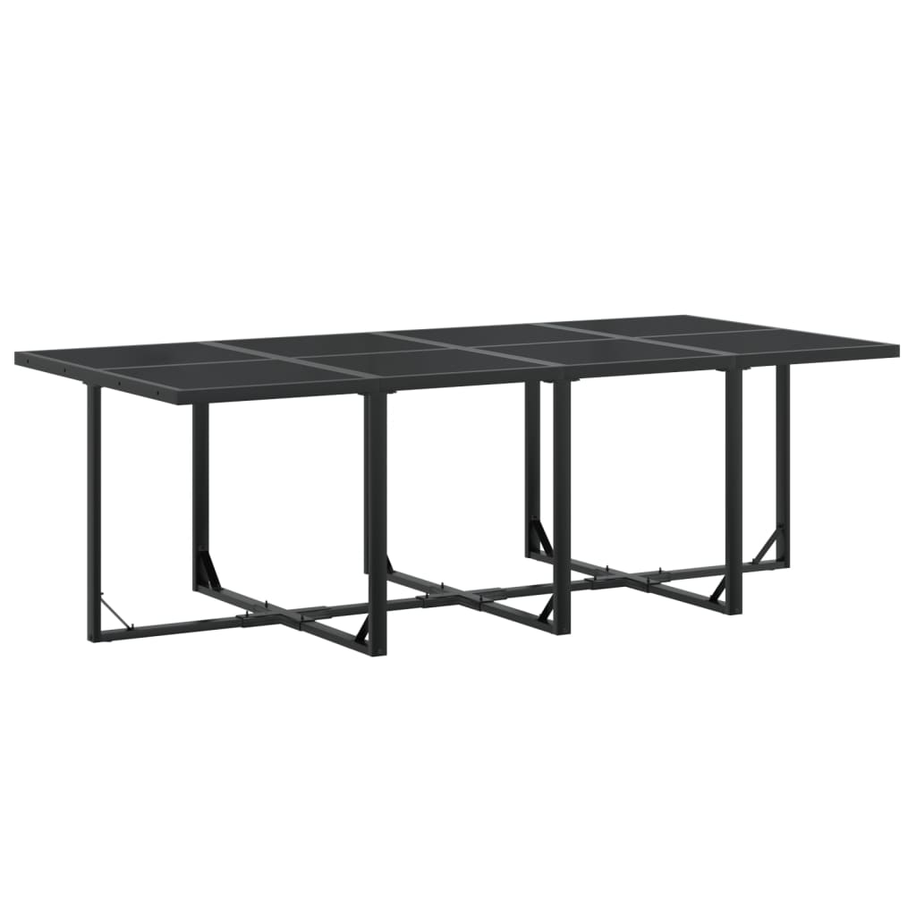 Set mobilier de grădină, 13 piese, negru, textilenă GartenMobel Dekor