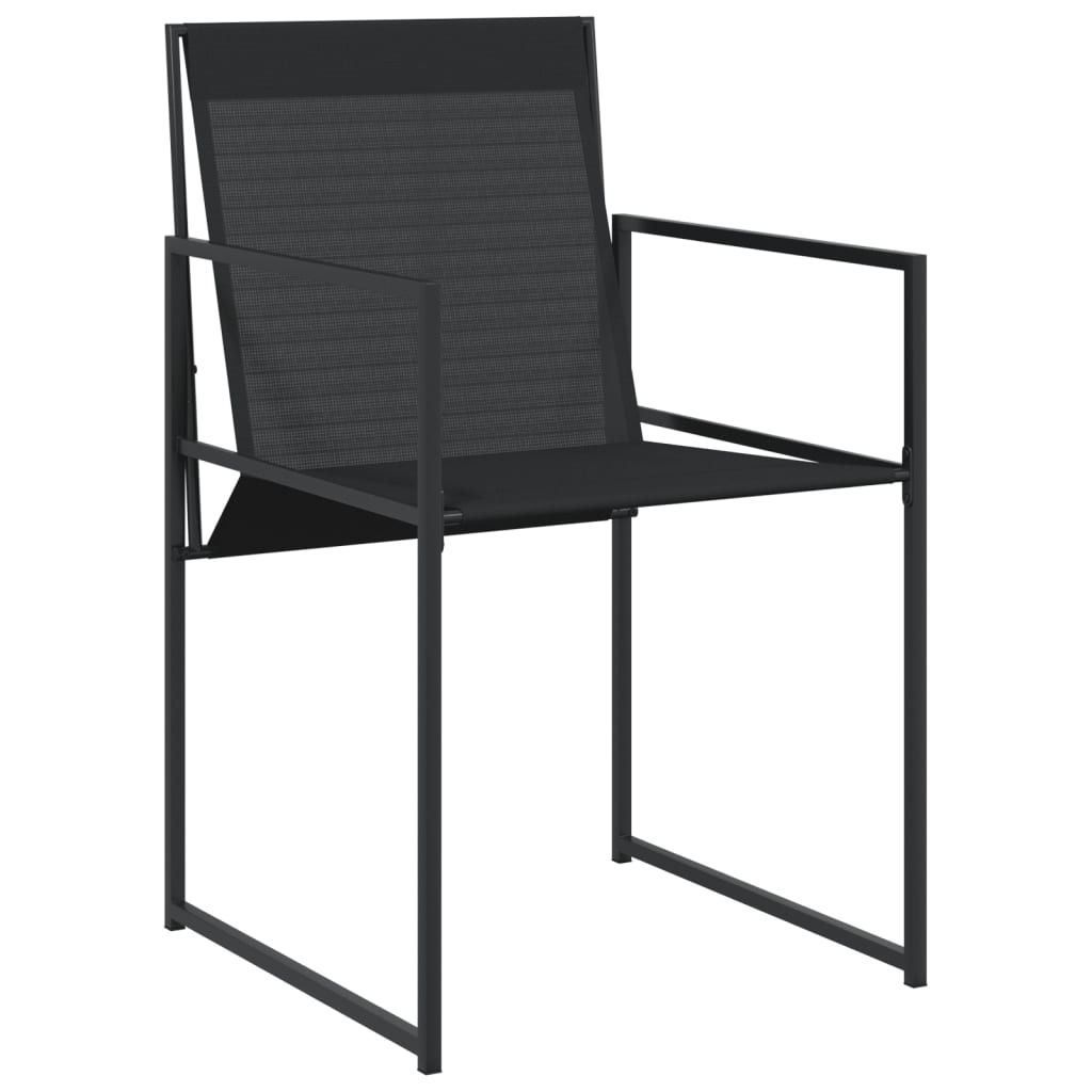 Set mobilier de grădină, 15 piese, negru, textilenă GartenMobel Dekor