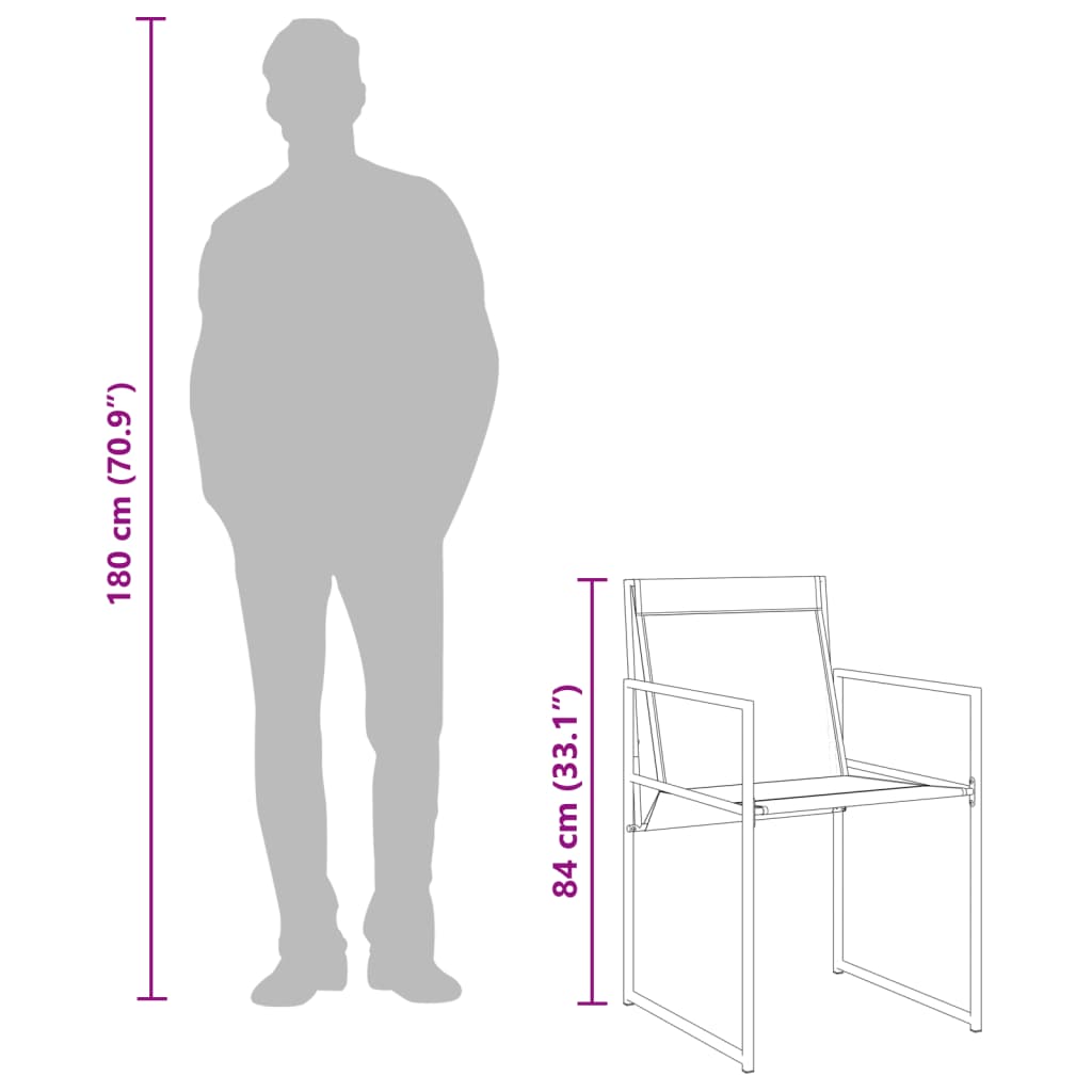 Set mobilier de grădină, 17 piese, negru, textilenă GartenMobel Dekor