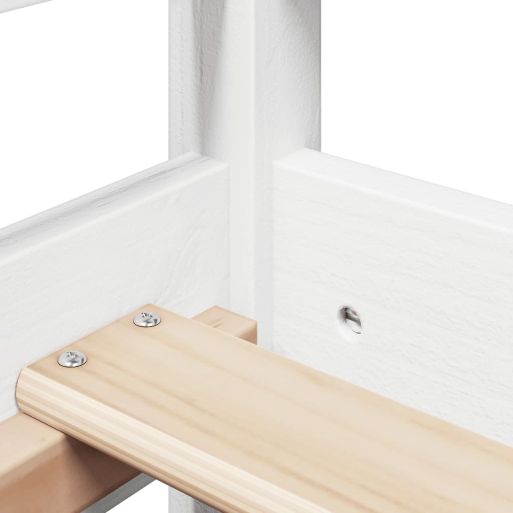 Set pat de zi/bancă cu acoperiș alb 80x200 cm lemn masiv de pin GartenMobel Dekor