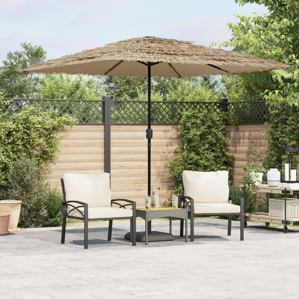 Umbrelă soare de grădină cu stâlp din oțel, maro 248x248x248 cm GartenMobel Dekor