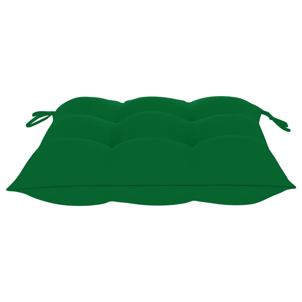 Scaune de grădină cu perne, 6 buc., verde, lemn masiv de tec GartenMobel Dekor