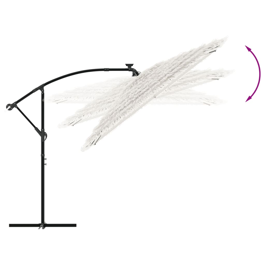 Umbrelă soare de grădină stâlp din oțel, alb 290x290x238 cm GartenMobel Dekor