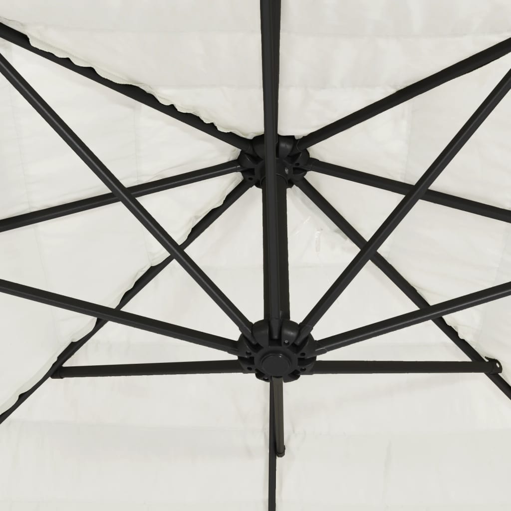 Umbrelă soare de grădină stâlp din oțel, alb 290x290x238 cm GartenMobel Dekor