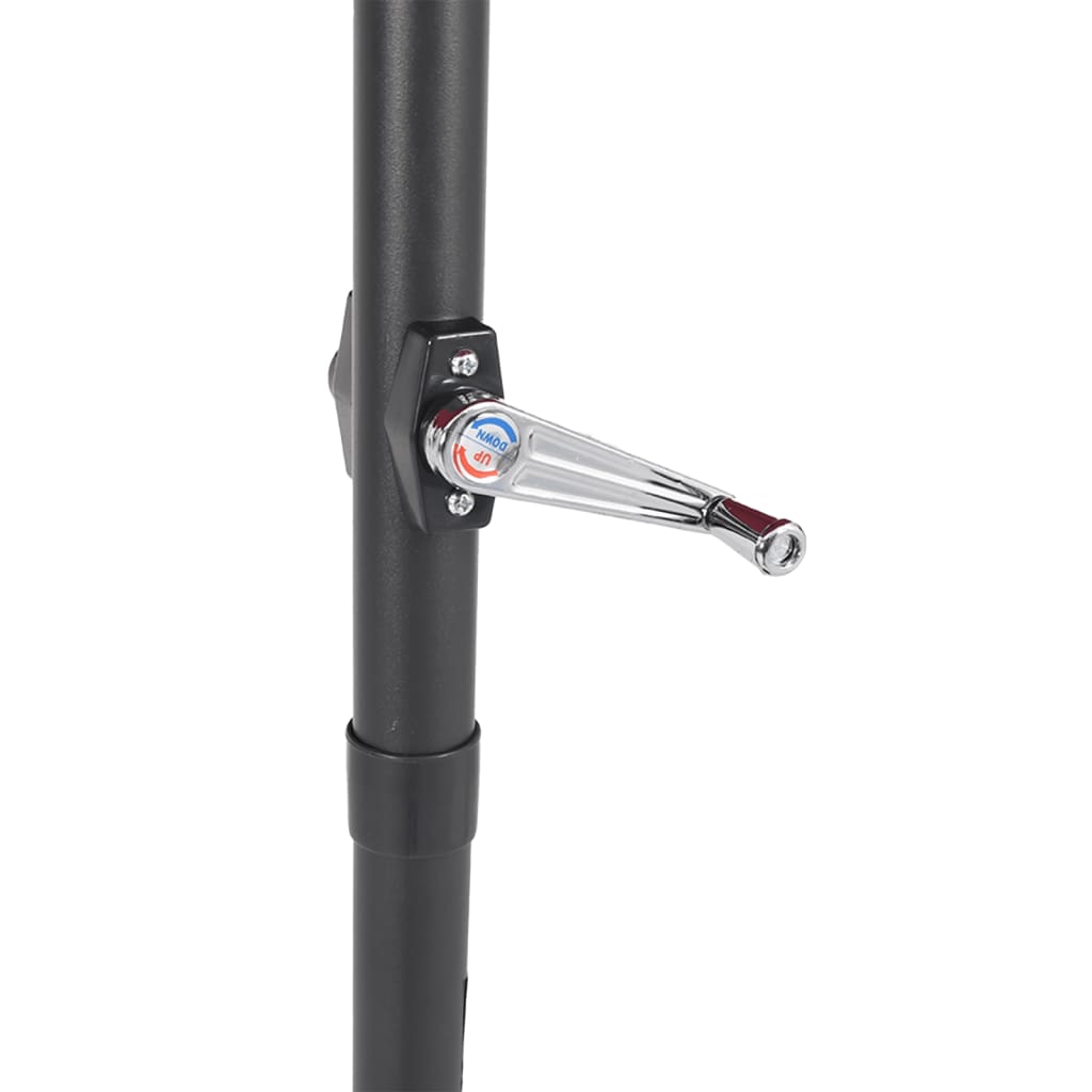 Umbrelă soare de grădină stâlp din oțel/LED negru 225x225x212cm GartenMobel Dekor