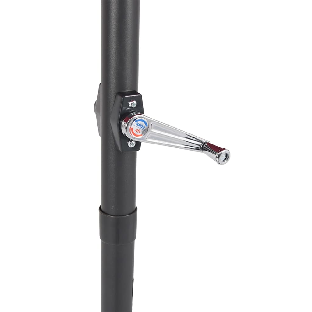 Umbrelă soare grădină stâlp din oțel/LED antracit 225x225x212cm GartenMobel Dekor