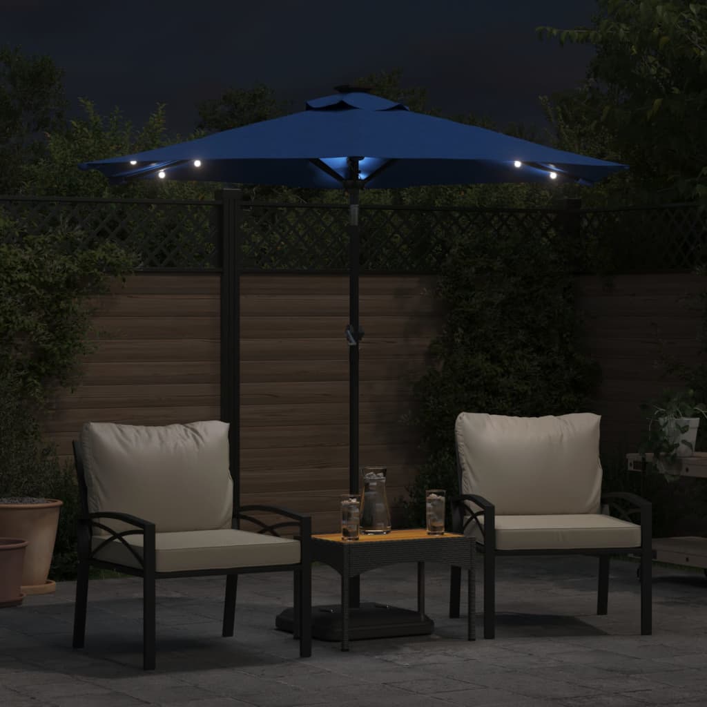 Umbrelă soare grădină stâlp din oțel/LED antracit 225x225x212cm GartenMobel Dekor