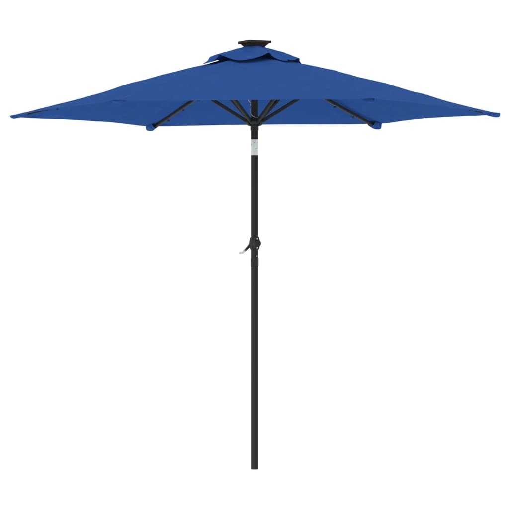 Umbrelă soare grădină stâlp din oțel/LED antracit 225x225x212cm GartenMobel Dekor