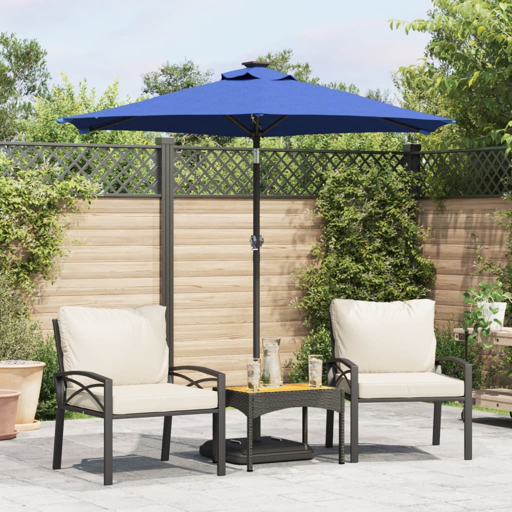 Umbrelă soare grădină stâlp din oțel/LED antracit 225x225x212cm GartenMobel Dekor