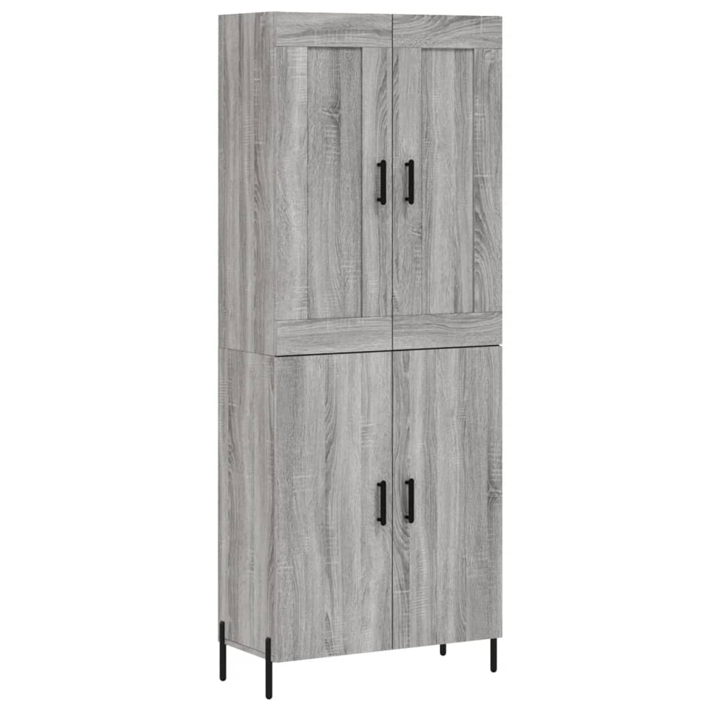 Dulap înalt, gri sonoma, 69,5x34x180 cm, lemn compozit GartenMobel Dekor