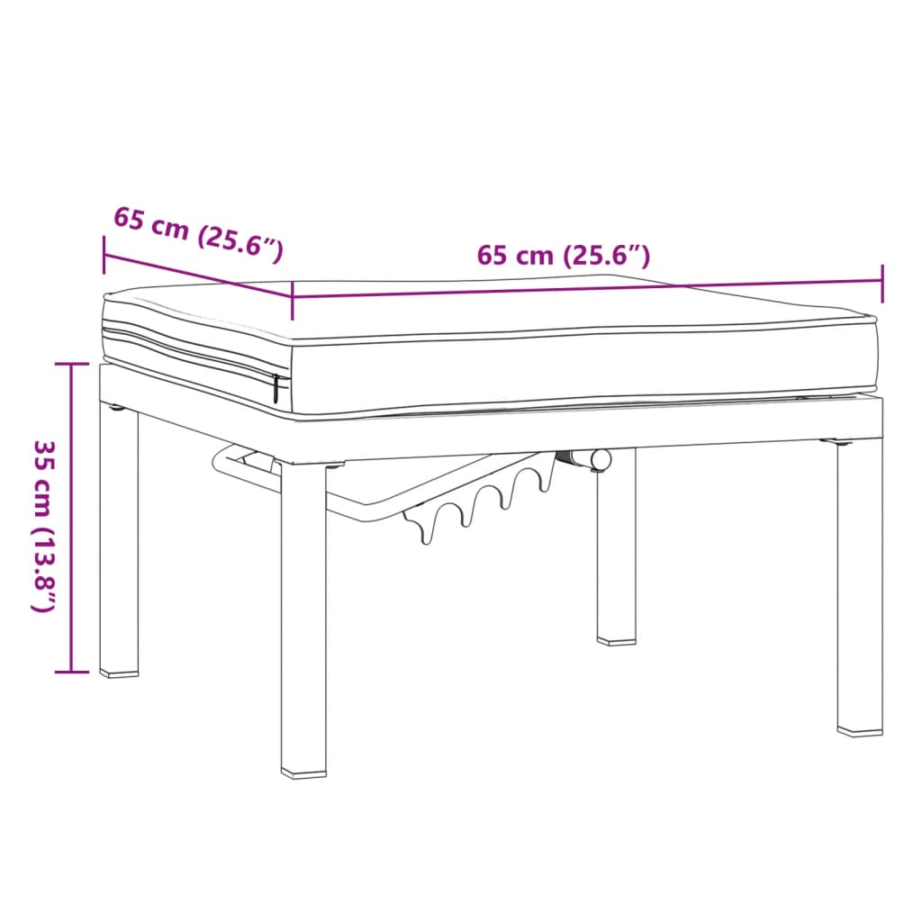 Scaun de grădină cu pernă, negru, aluminiu GartenMobel Dekor