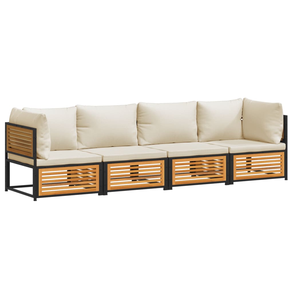 Set canapele de grădină cu perne, 4 piese, lemn masiv de acacia GartenMobel Dekor