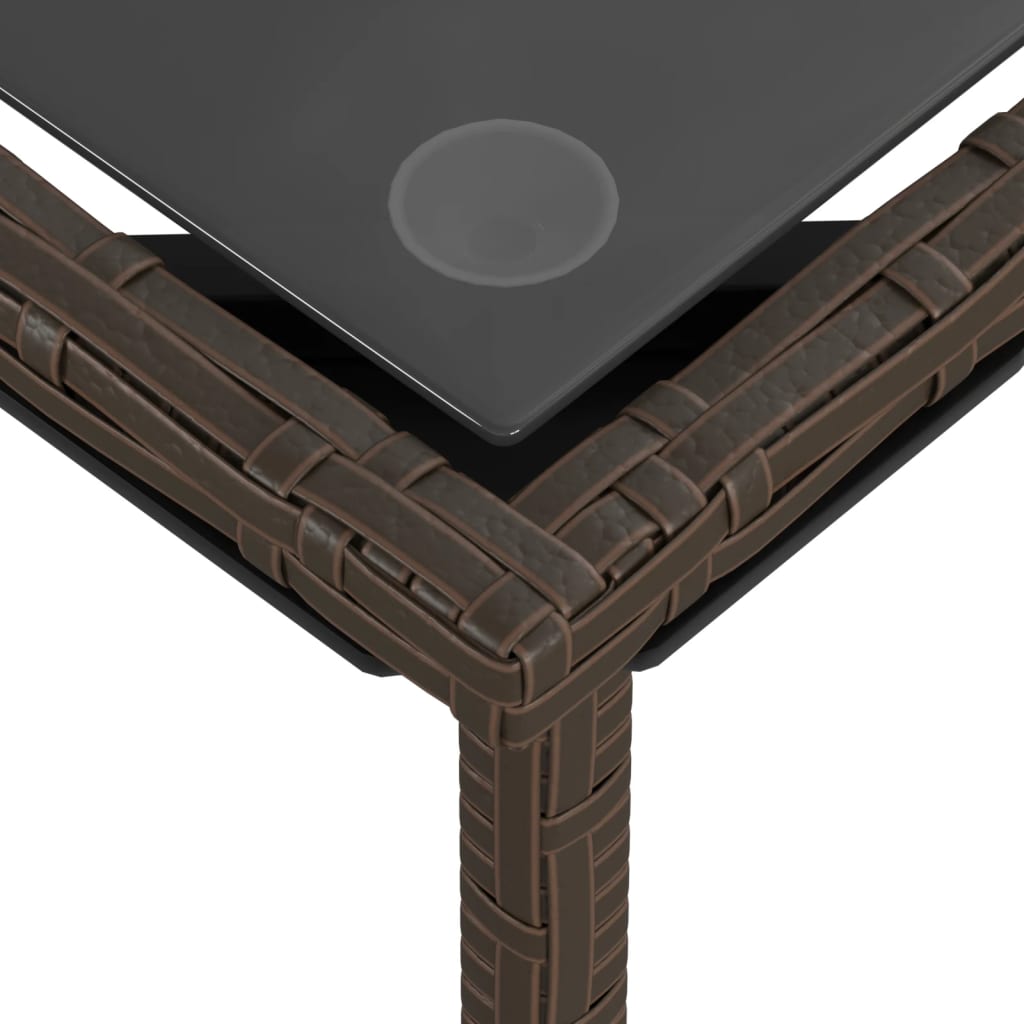 Set canapele de grădină cu perne, 3 piese, maro, poliratan GartenMobel Dekor