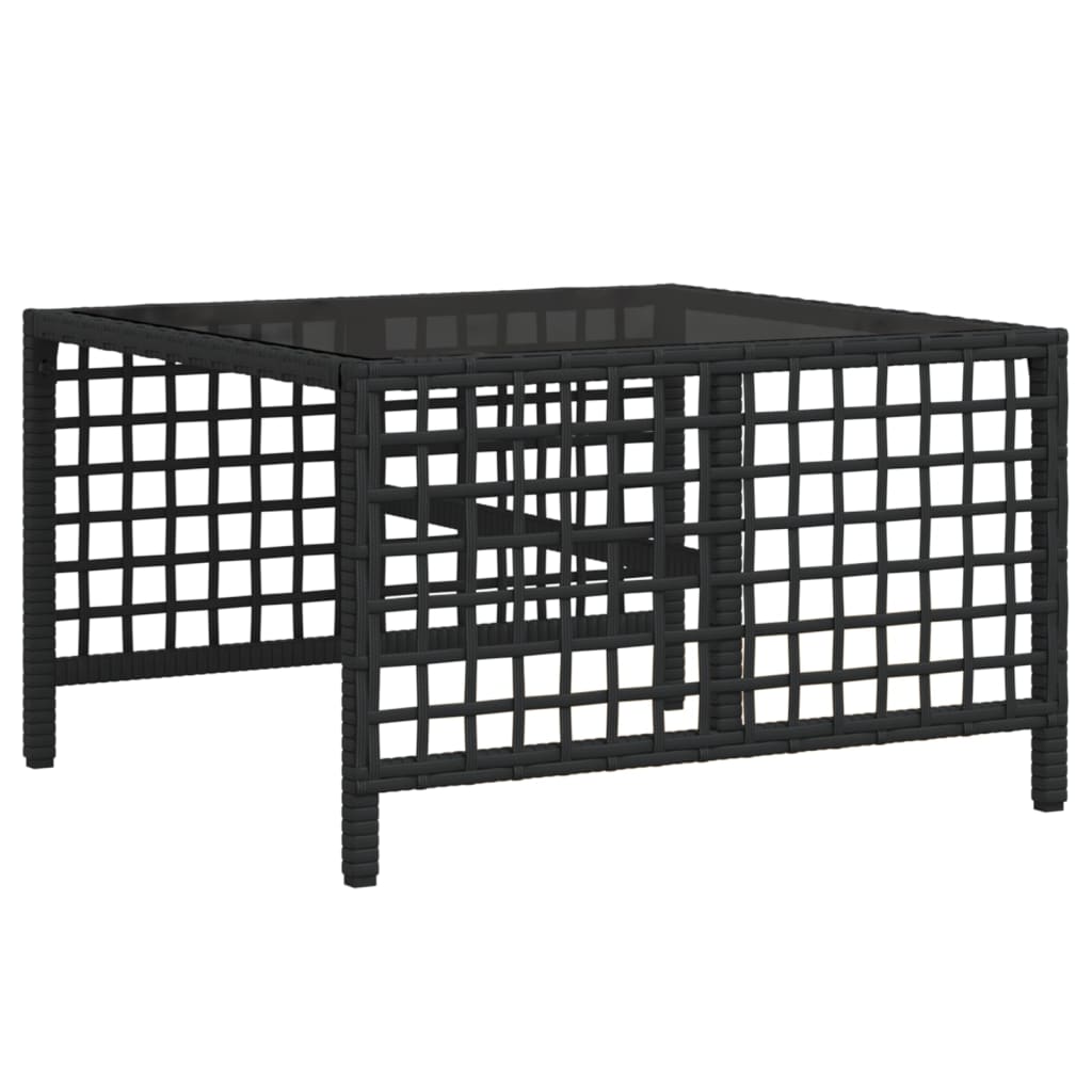 Set mobilier colțar de grădină cu perne 3 piese negru poliratan GartenMobel Dekor