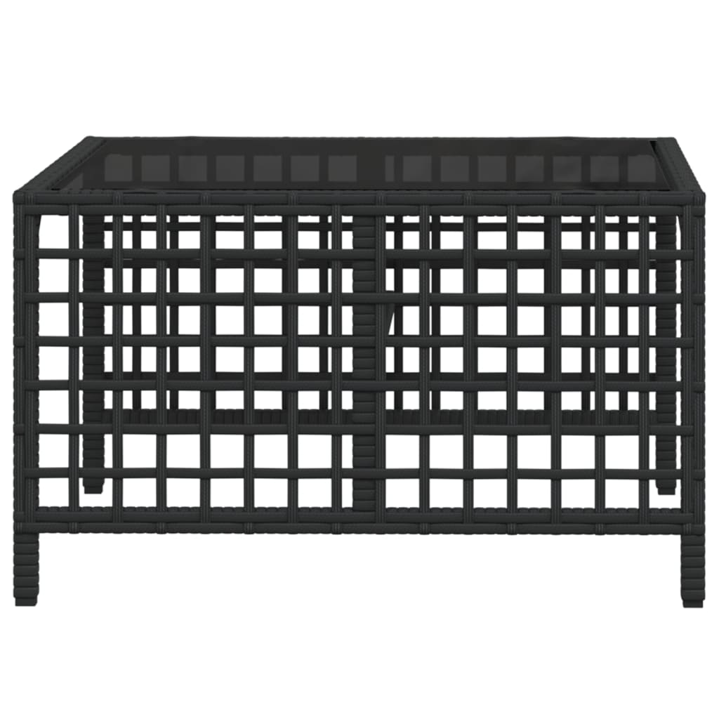 Set mobilier colțar de grădină cu perne 3 piese negru poliratan GartenMobel Dekor
