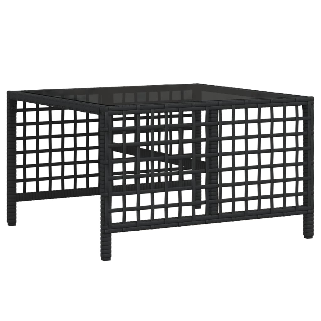 Set mobilier colțar de grădină cu perne 3 piese negru poliratan GartenMobel Dekor