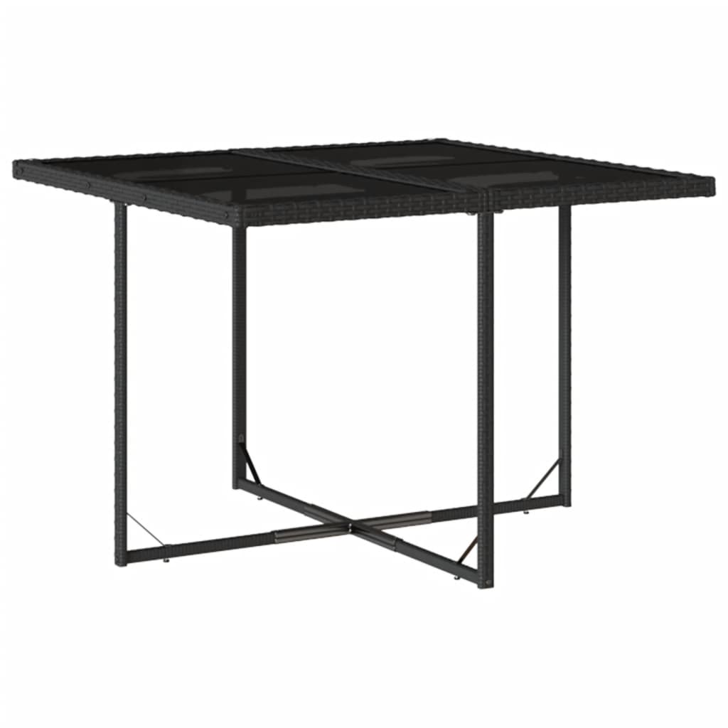 Set mobilier de grădină cu perne, 9 piese, negru, poliratan GartenMobel Dekor