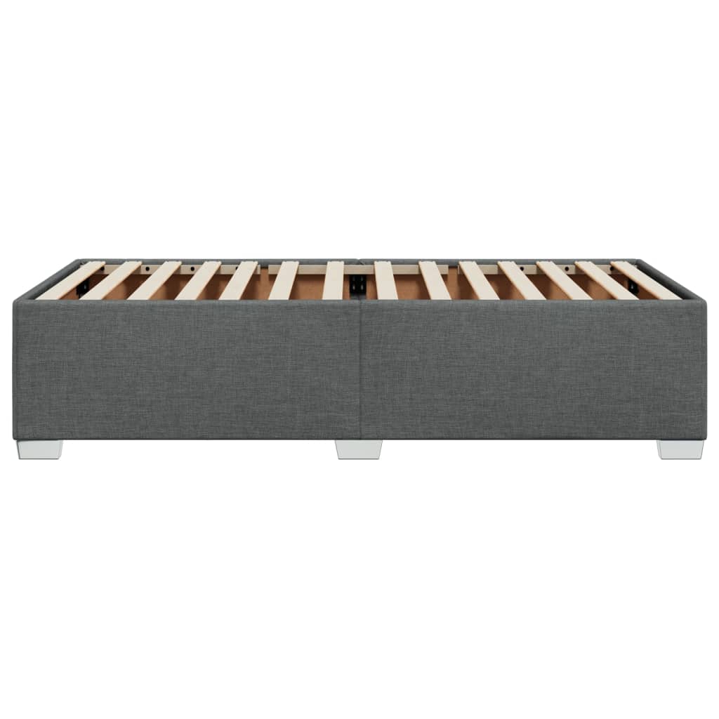 Cadru de pat, gri închis, 90x190 cm, material textil GartenMobel Dekor