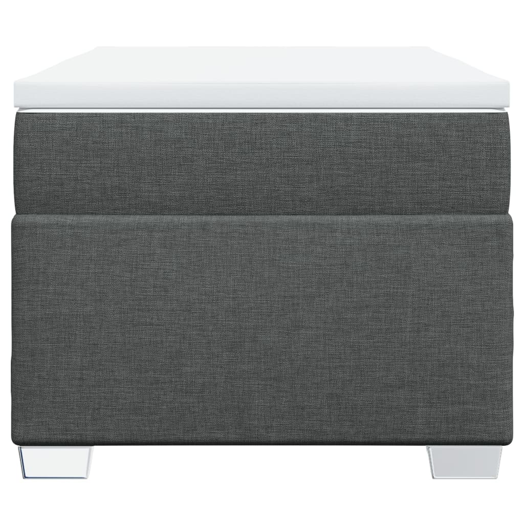 Pat box spring cu saltea, gri închis, 90x190 cm, textil GartenMobel Dekor