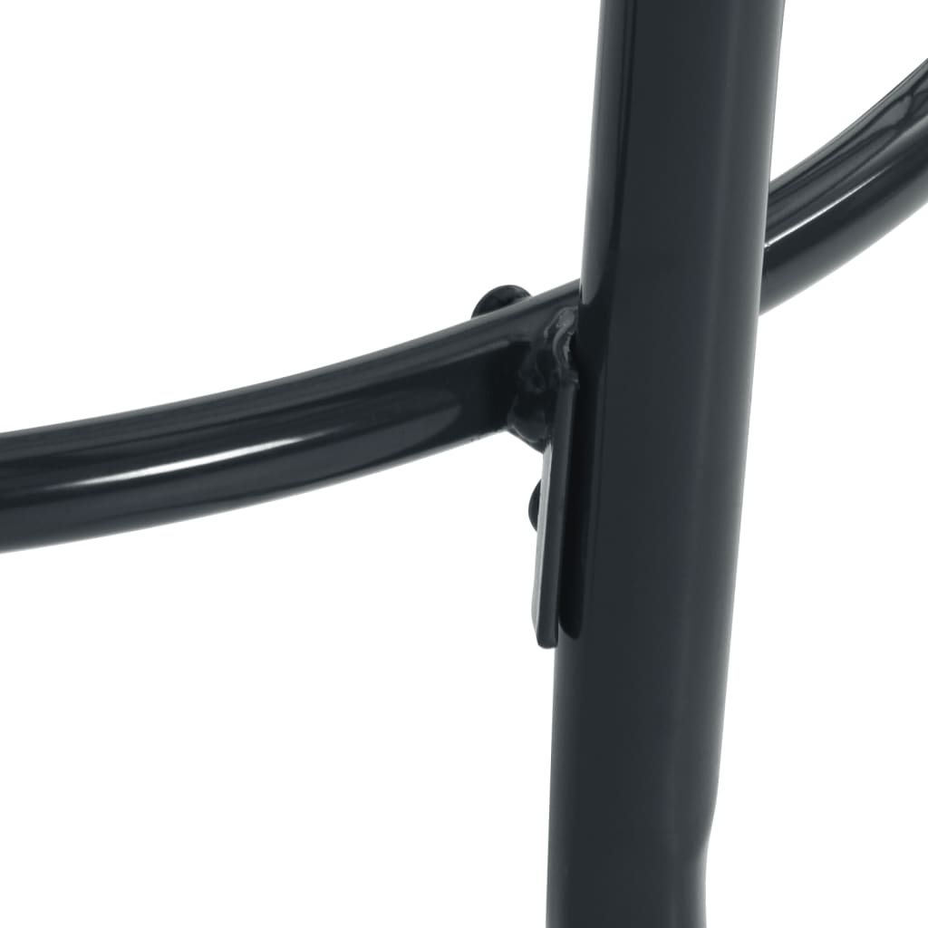 Set scaune de grădină stivuibile, 3 buc., antracit, oțel vopsit GartenMobel Dekor