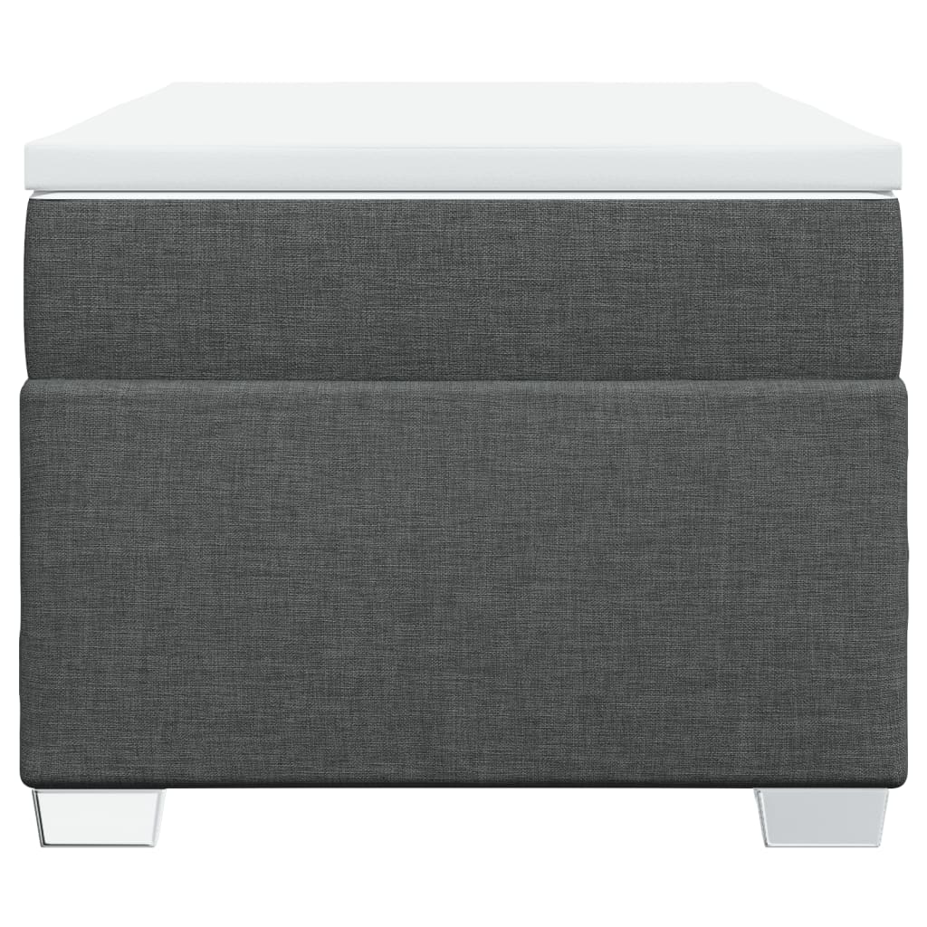 Pat box spring cu saltea, gri închis, 100x200 cm, textil GartenMobel Dekor