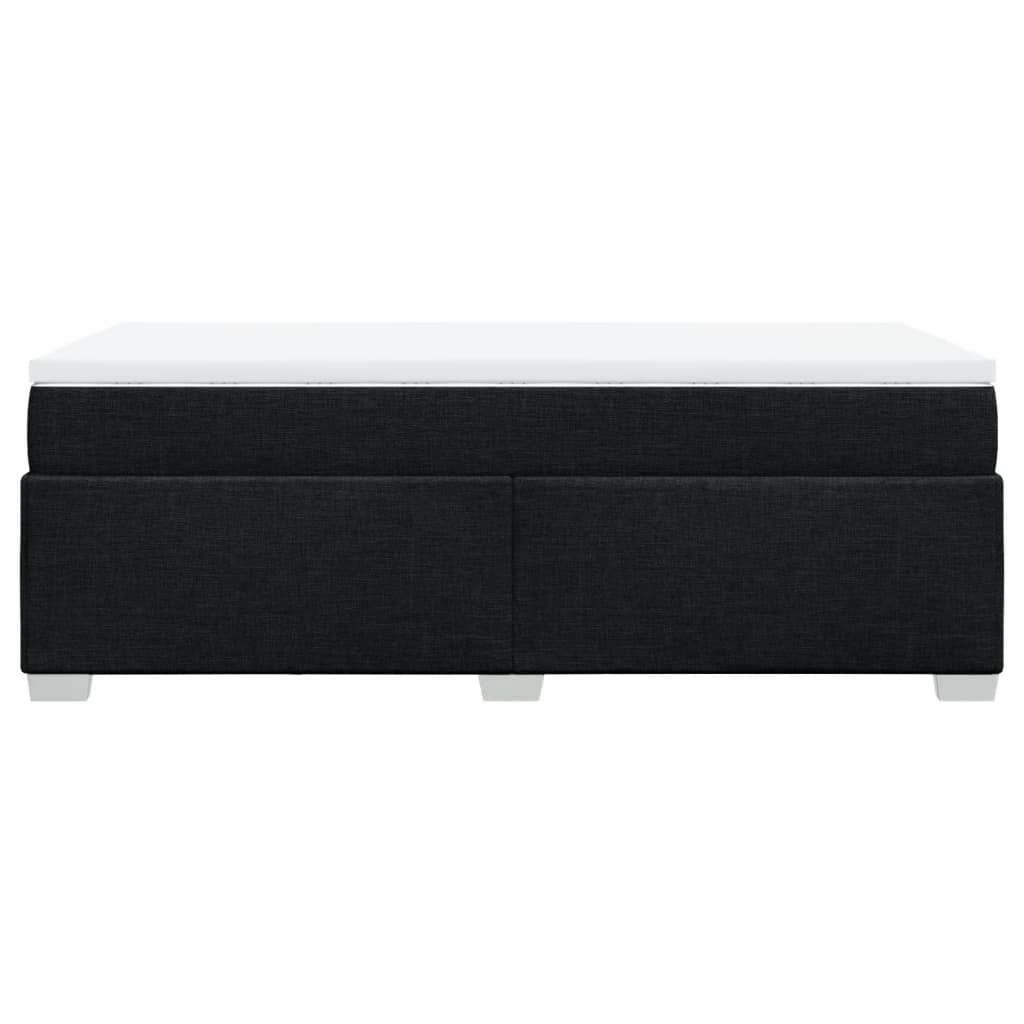 Pat box spring cu saltea, negru, 90x200 cm, textil GartenMobel Dekor