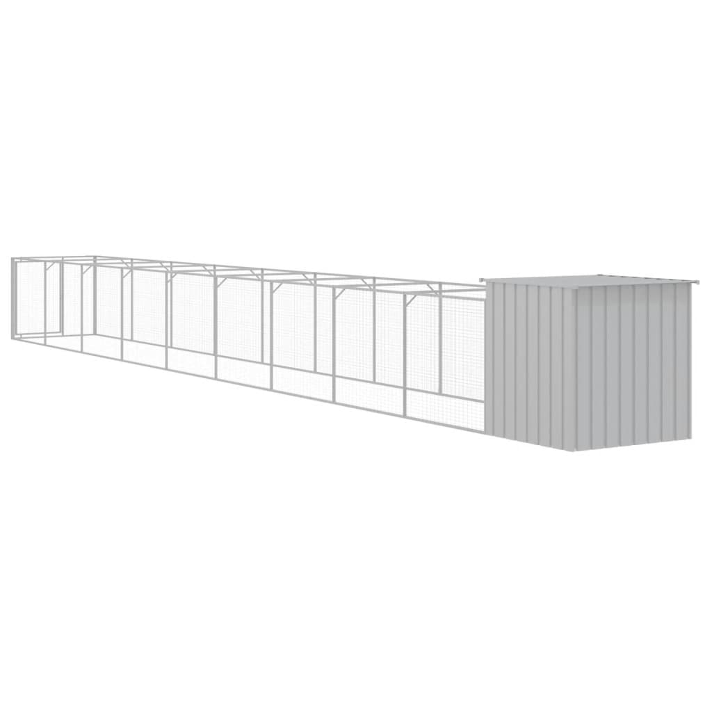 Cușcă de câine & țarc gri deschis 110x1017x110 cm GartenMobel Dekor