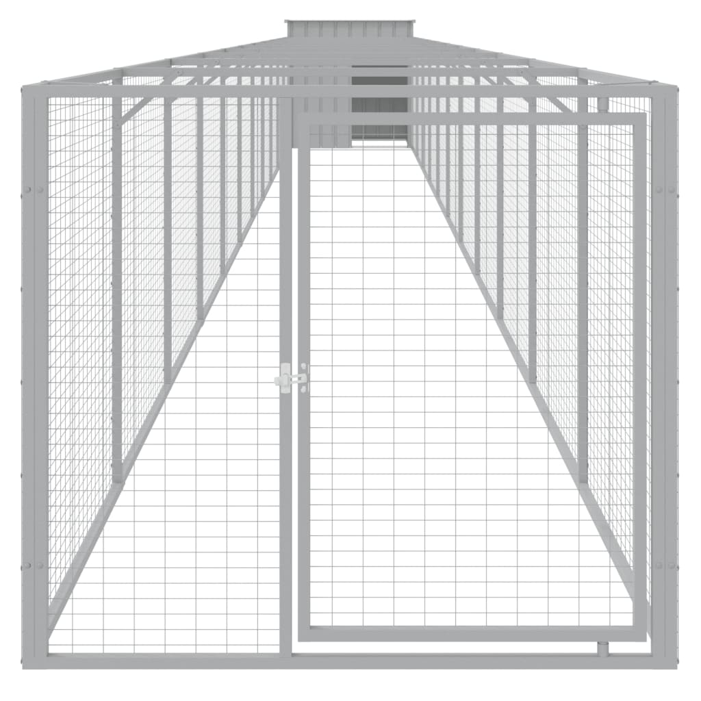 Cușcă de câine & țarc gri deschis 110x1221x110 cm GartenMobel Dekor