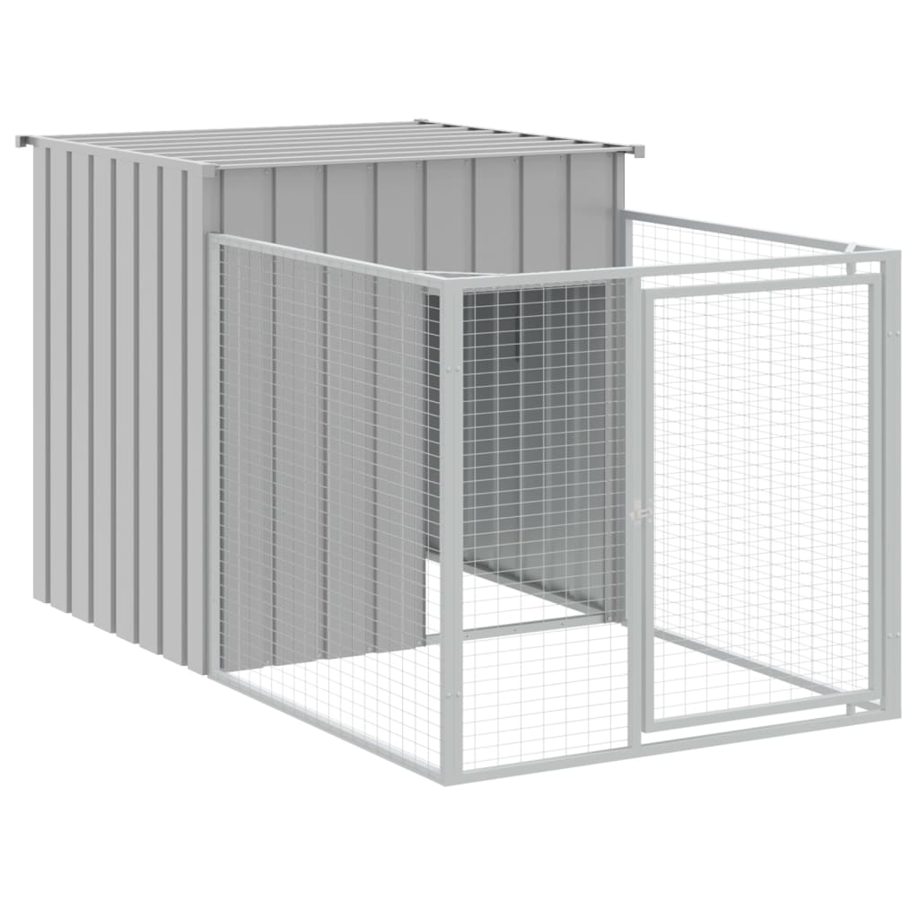 Cușcă de câine & țarc gri deschis 110x1221x110 cm GartenMobel Dekor