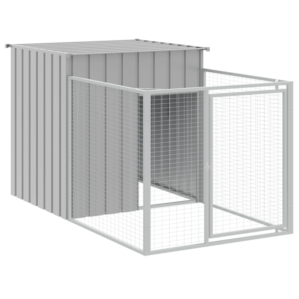 Cușcă de câine & țarc gri deschis 110x609x110cm oțel galvanizat GartenMobel Dekor