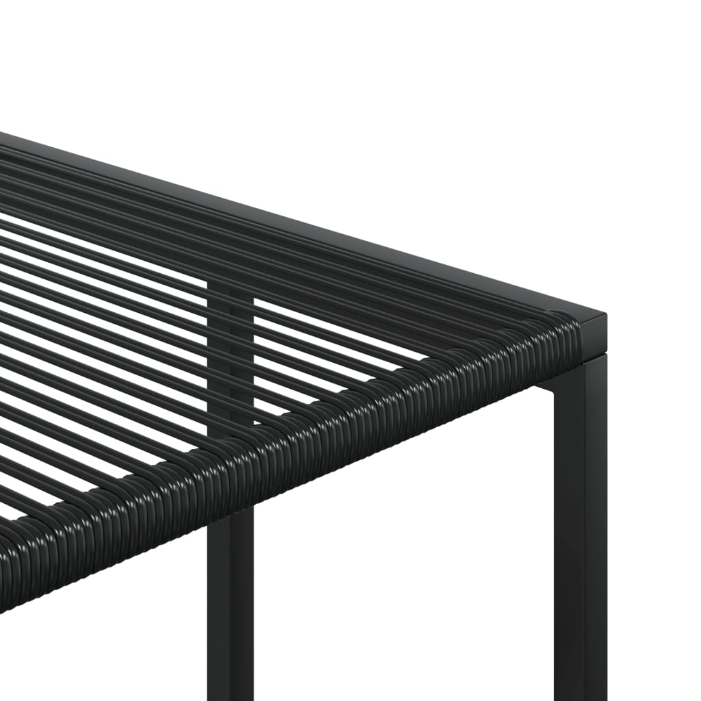 Set mobilier de grădină, 11 piese, negru, poliratan GartenMobel Dekor