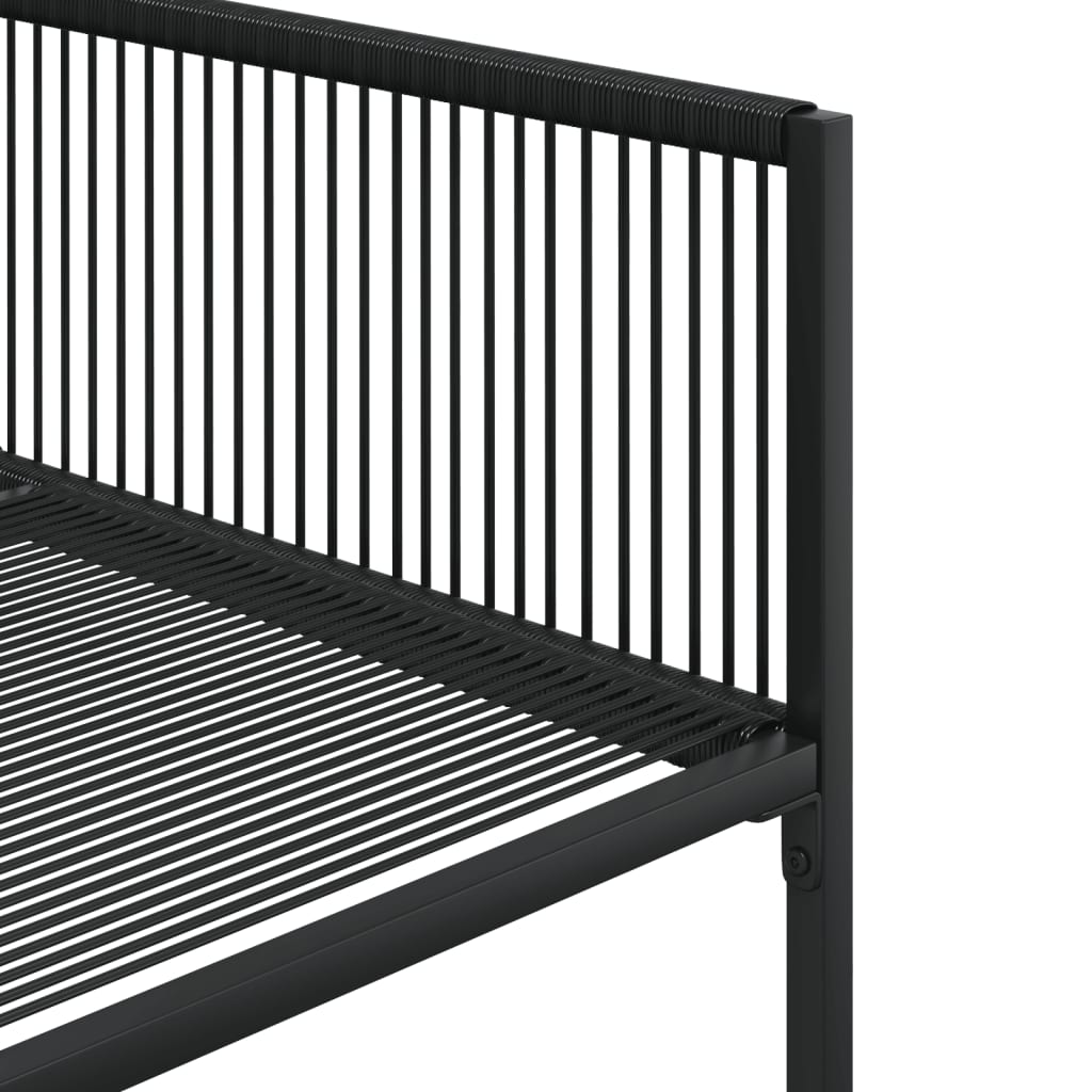 Set mobilier de grădină, 17 piese, negru, poliratan GartenMobel Dekor