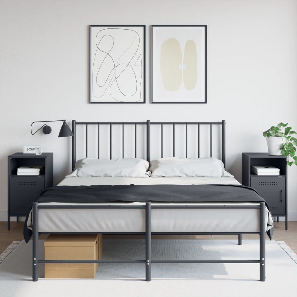 Noptiere, 2 buc., antracit, 36x39x68 cm, oțel laminat la rece GartenMobel Dekor