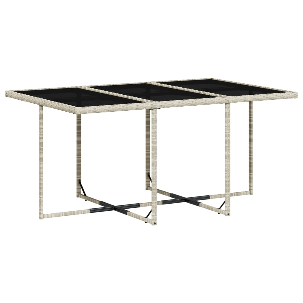 Set mobilier de grădină cu perne 11 piese gri deschis poliratan GartenMobel Dekor