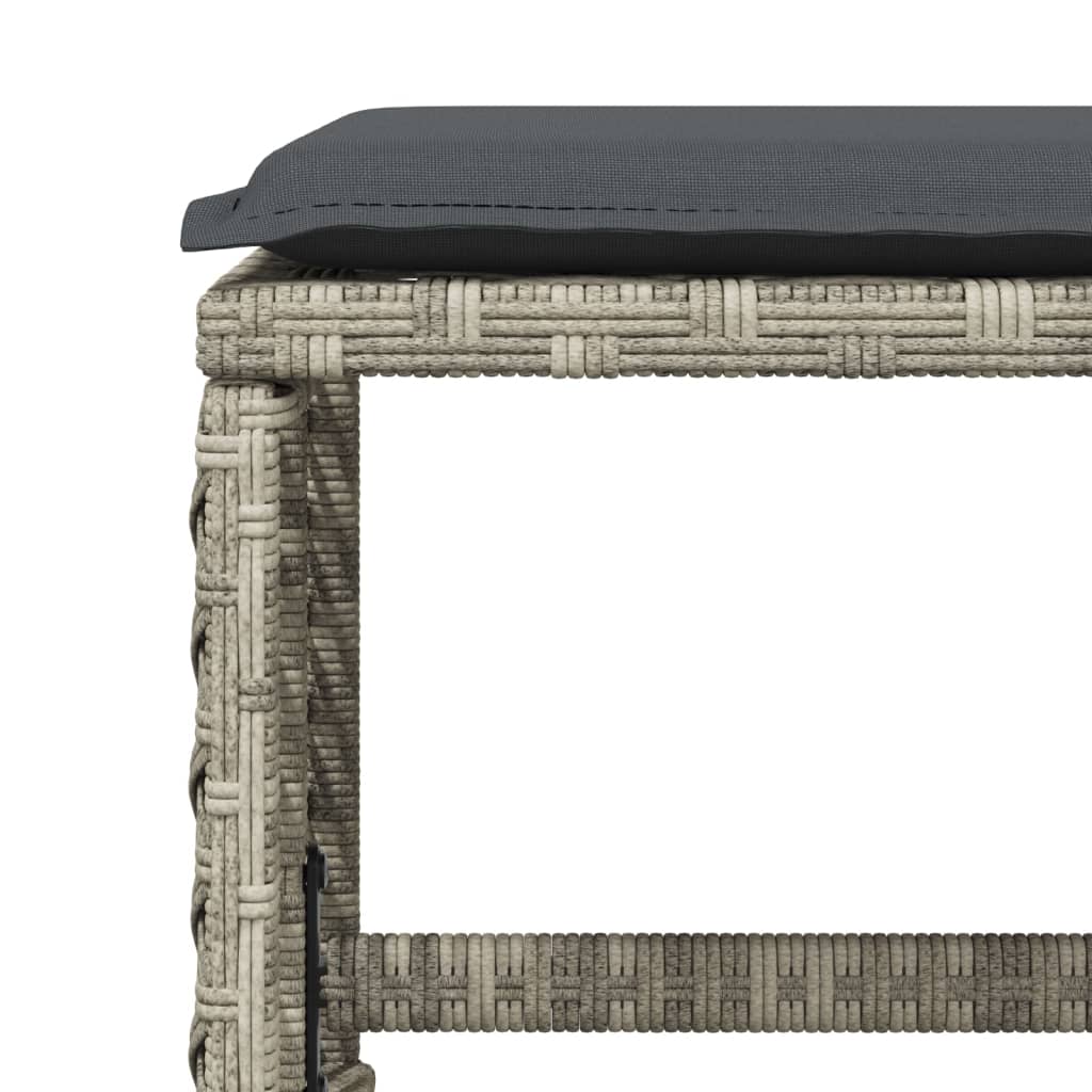 Set mobilier de grădină cu perne 17 piese gri deschis poliratan GartenMobel Dekor