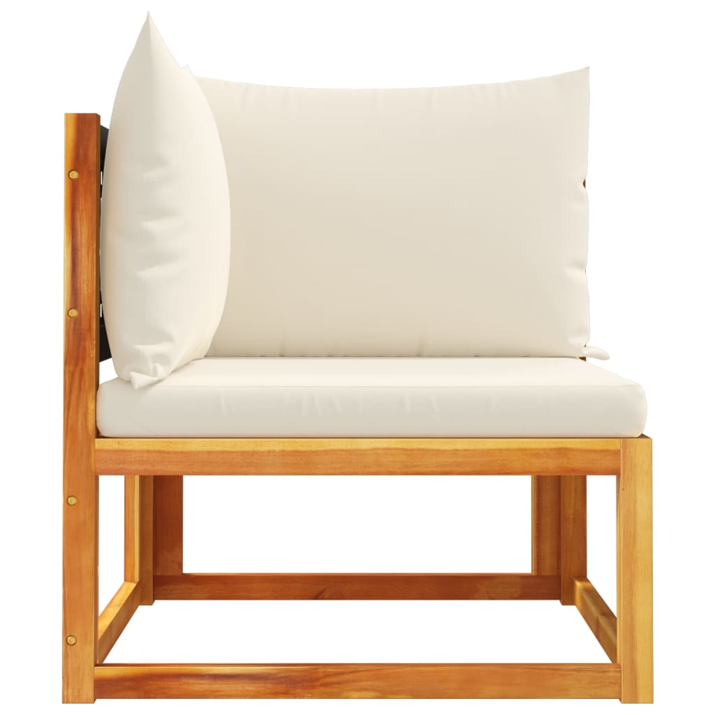 Canapea de colț de grădină, cu perne, lemn masiv acacia GartenMobel Dekor