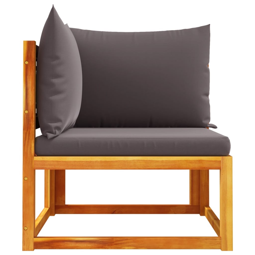 Canapea de colț de grădină, cu perne, lemn masiv acacia GartenMobel Dekor