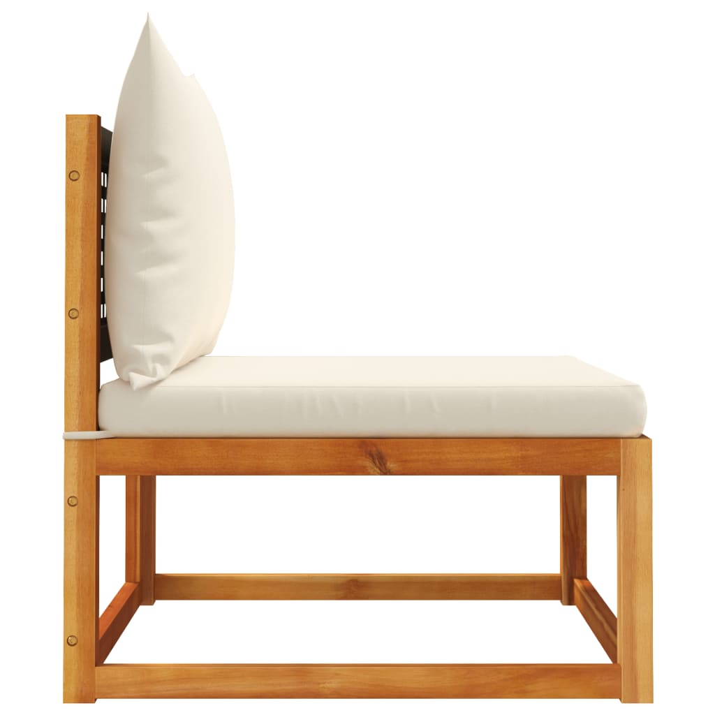 Canapea de grădină fără cotiere, cu perne, lemn masiv acacia GartenMobel Dekor