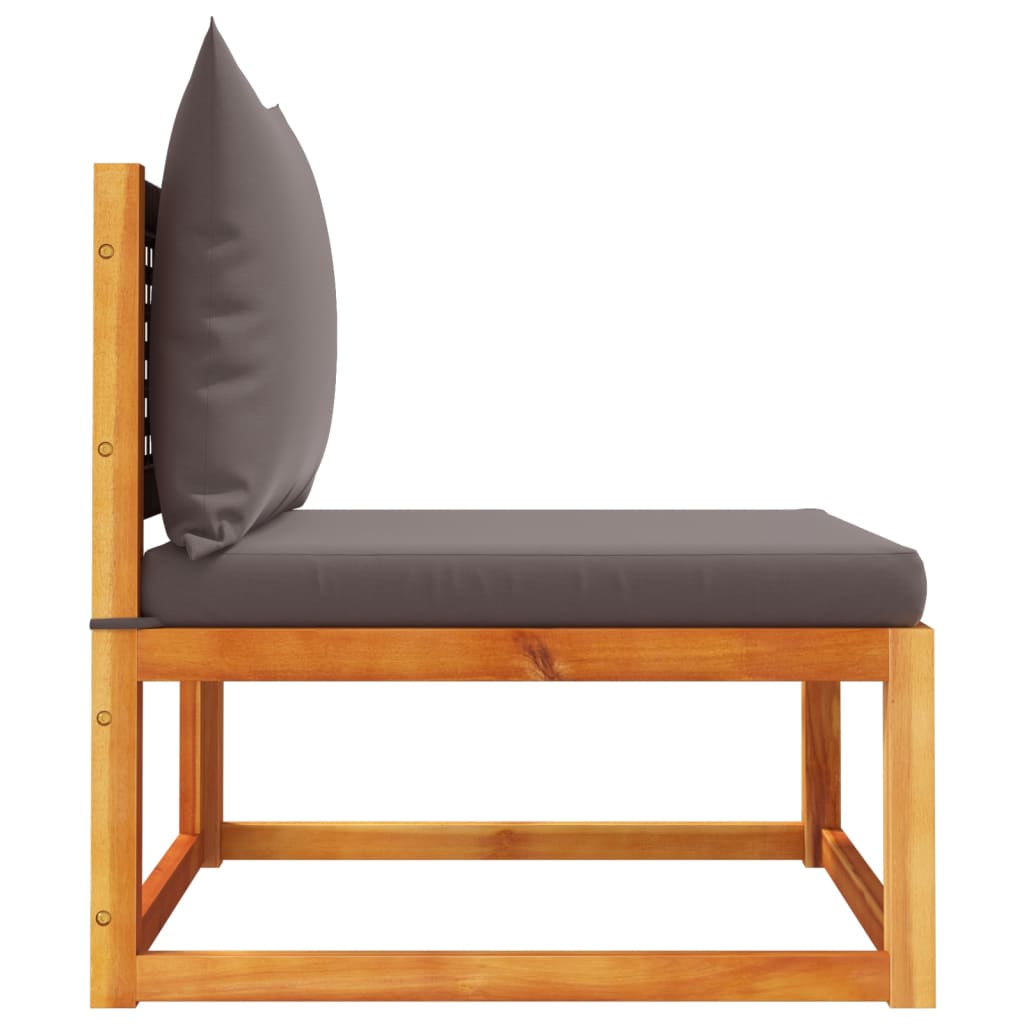 Canapea de grădină fără cotiere, cu perne, lemn masiv acacia GartenMobel Dekor