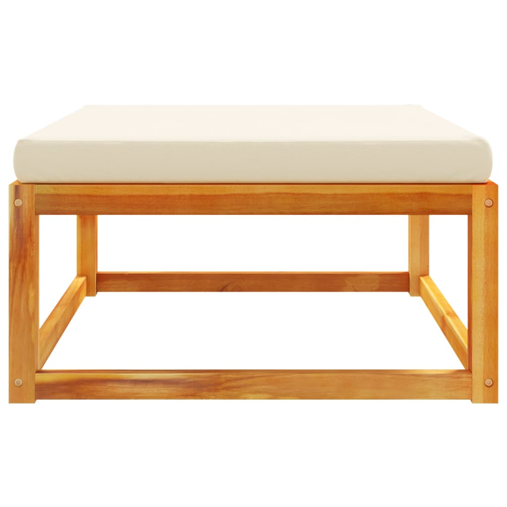 Taburet de grădină cu pernă, 65x65x29 cm, lemn masiv acacia GartenMobel Dekor