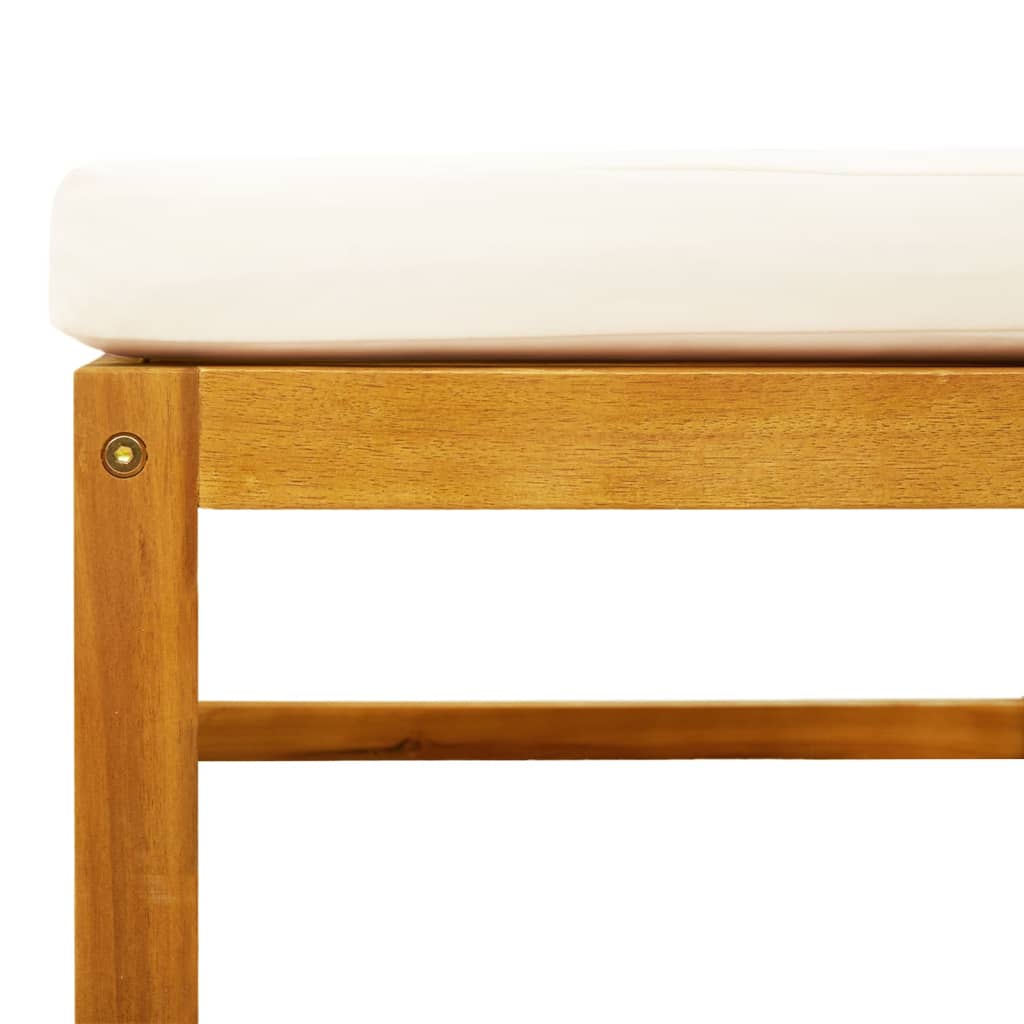 Taburet de grădină cu pernă, 65x65x29 cm, lemn masiv acacia GartenMobel Dekor