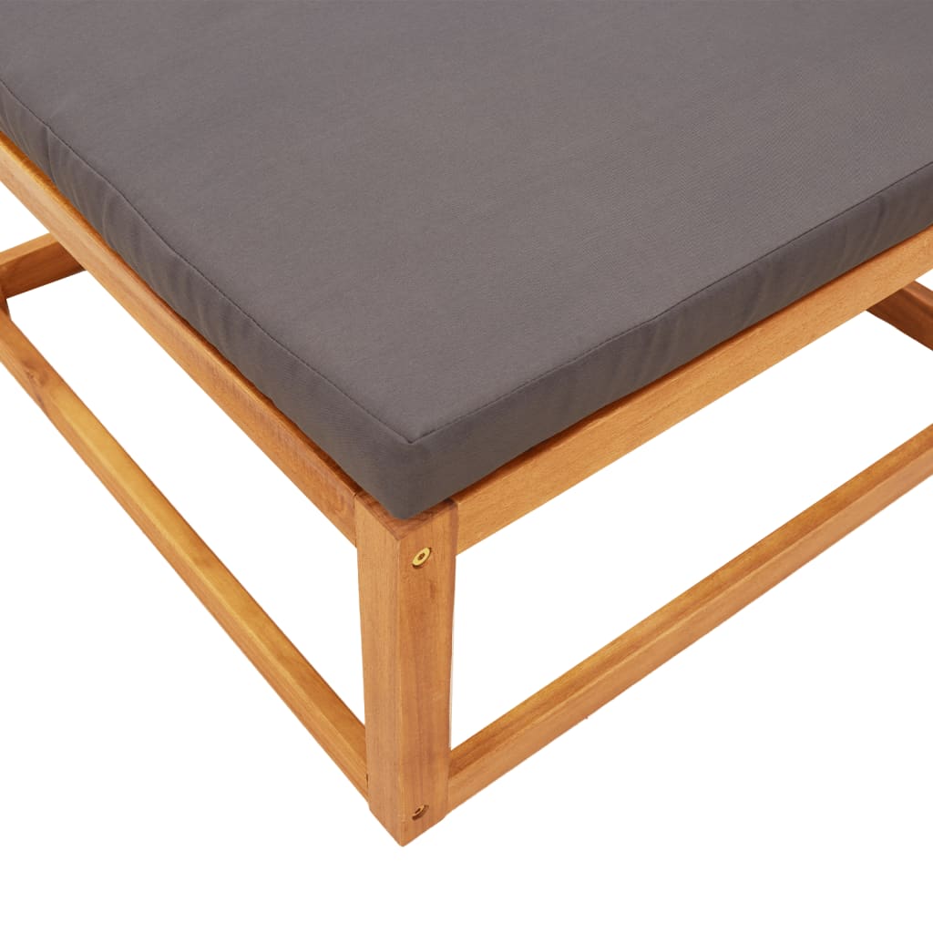 Taburet de grădină cu pernă, 65x65x29 cm, lemn masiv acacia GartenMobel Dekor