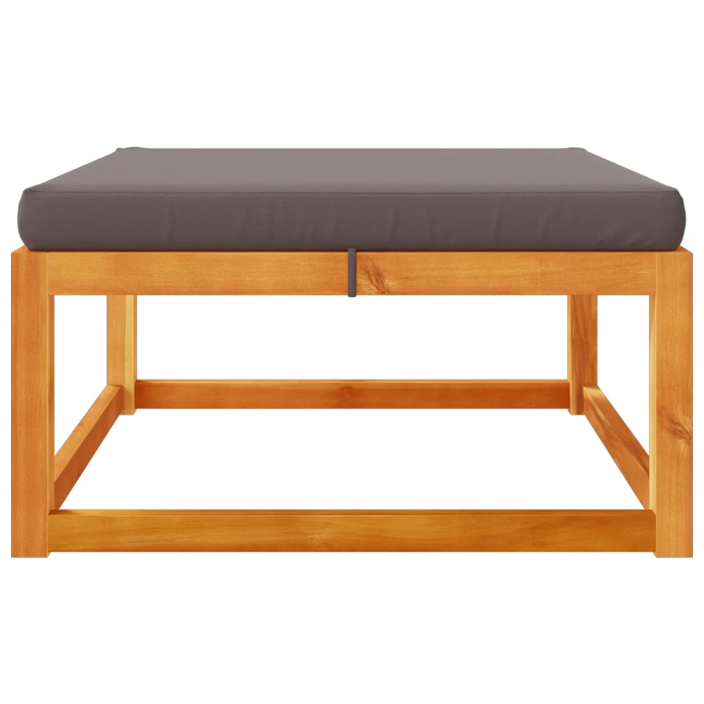 Taburet de grădină cu pernă, 65x65x29 cm, lemn masiv acacia GartenMobel Dekor